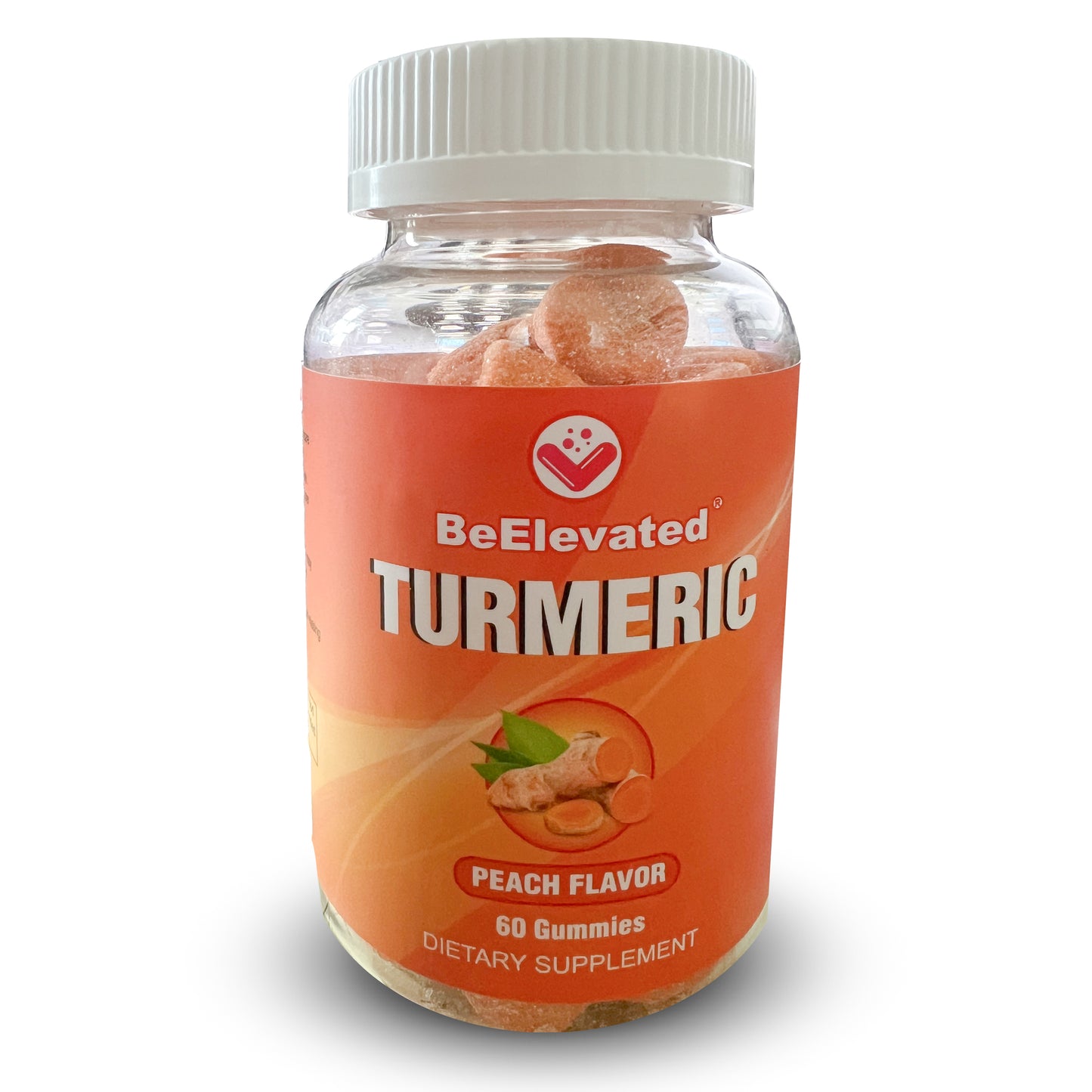 BeElevated Turmeric Gummy Vitamin | Black Pepper and Ginger Supplements for Joint Support | Vegetarian Gummies Supplement | Chewable Vitamins for Adults | (60 Count Bottle)